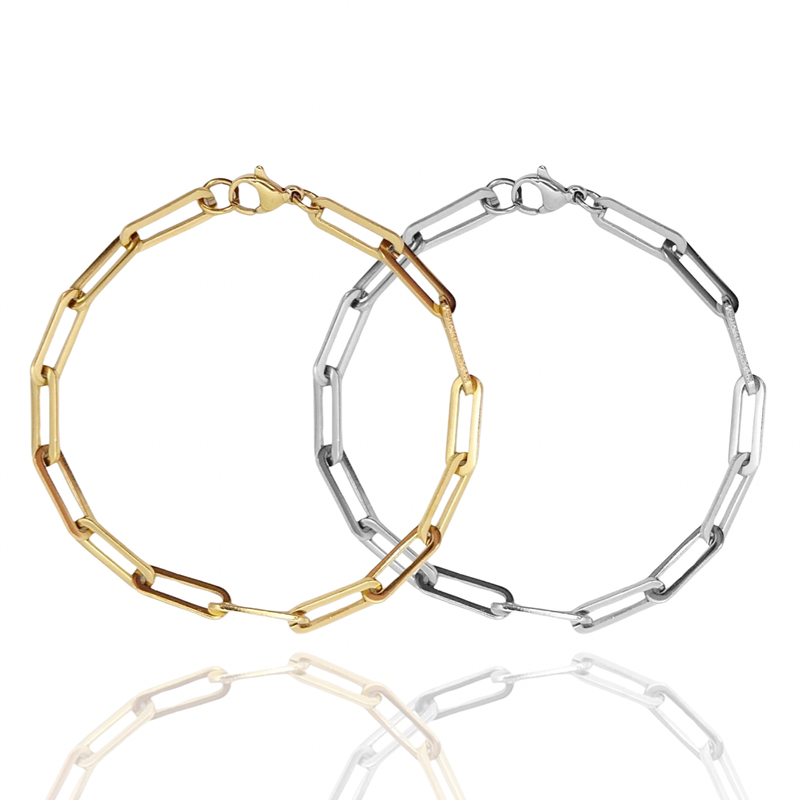 KIKICHIC Paper Clip Chain Link Bracelet: Gold - East Coast Classy