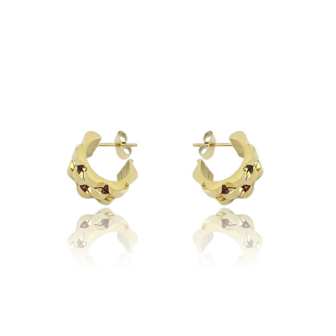 KIKICHIC Watch Hoop Earrings (15 mm): 14k Gold - East Coast Classy