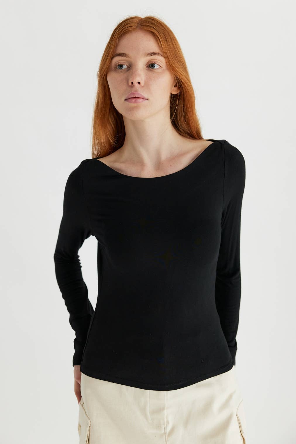 All Row The Emita Top in Black - East Coast Classy