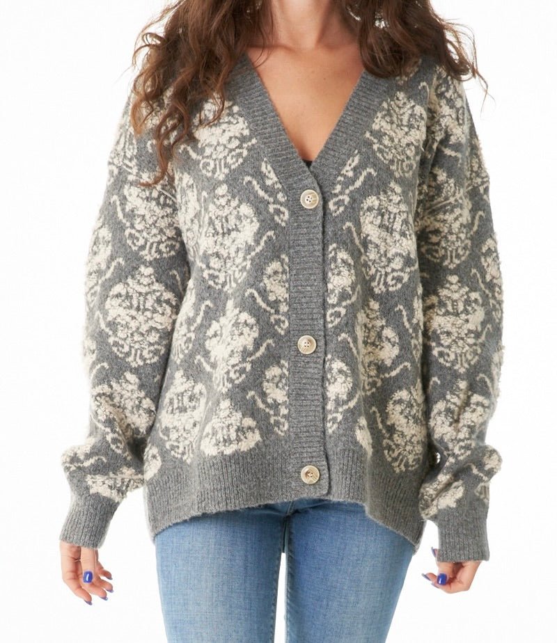 En Créme V - Neck Button Down Sweater Cardigan - East Coast Classy